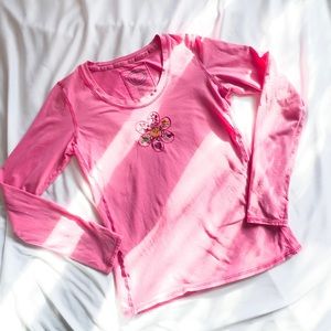 Pink Long Sleeve Top Y2K